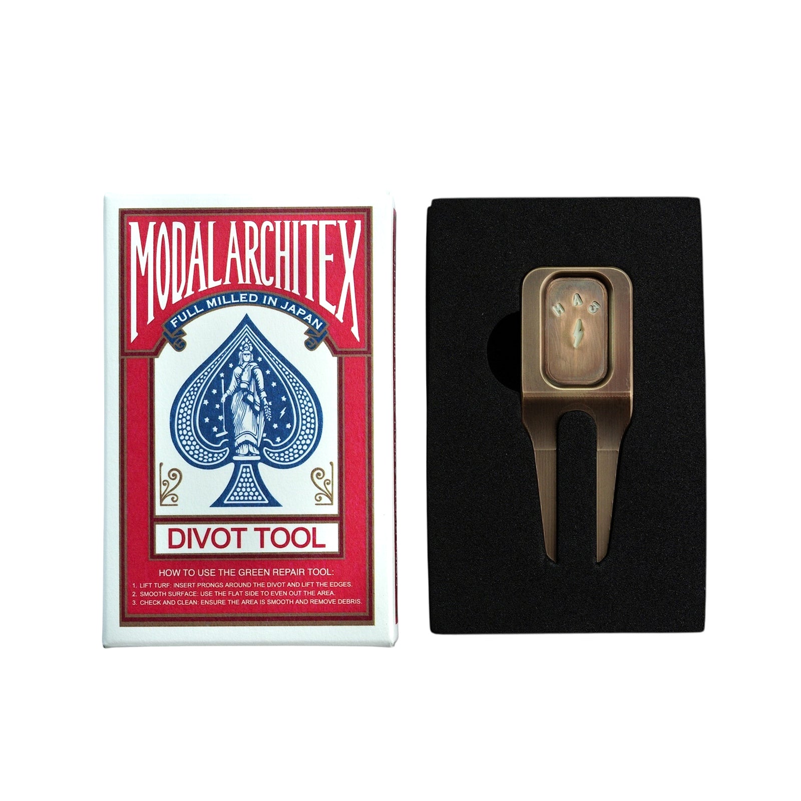 MA3 Divot Repair Tool Solid Brass (Antique Finish)