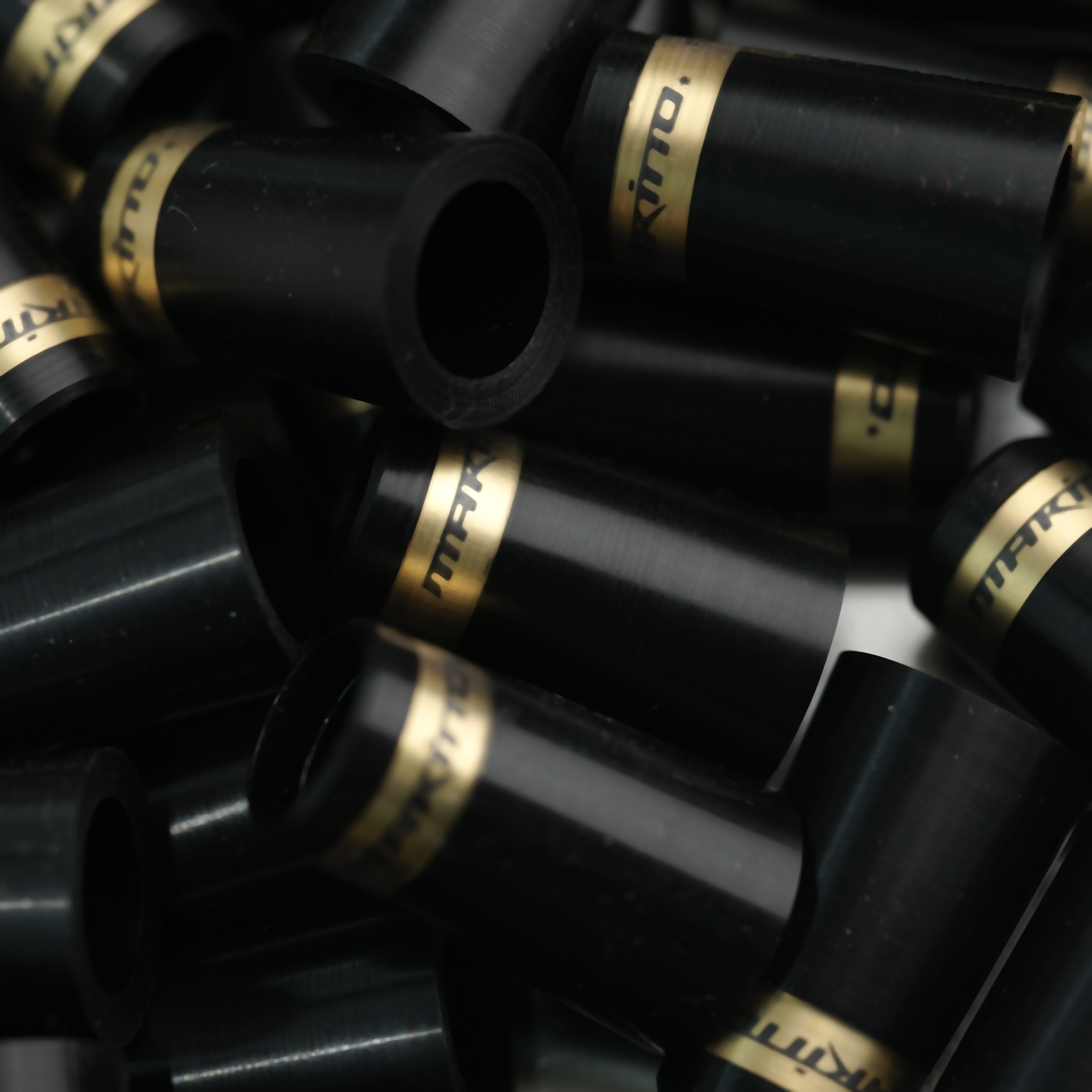 Gold/Black Ferrules (Set of 10)